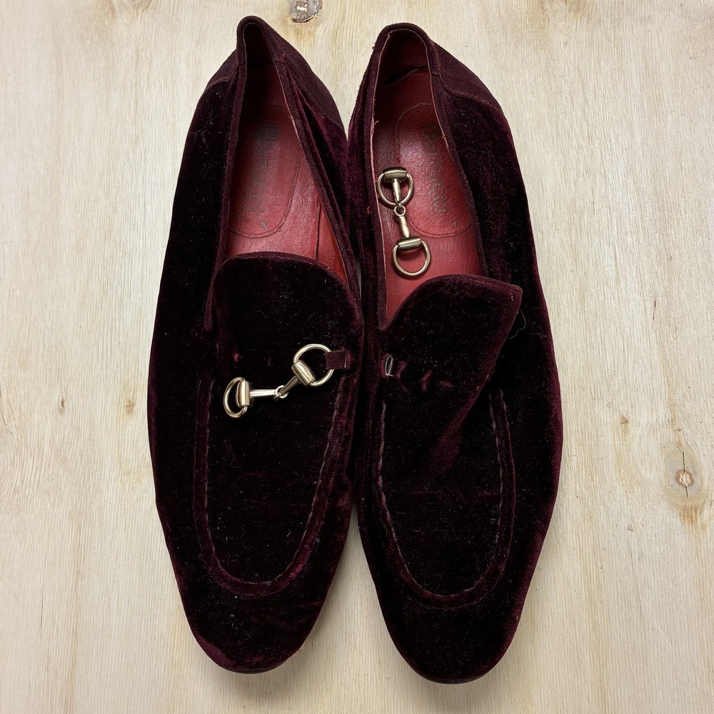 Carrucci Monk Strap Shoes Mens Size 10.5 M Red Velvet Dress Loafers KS308-101V